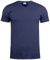 Heren T-shirt V Hals Clique Basic 029035 Dark Navy